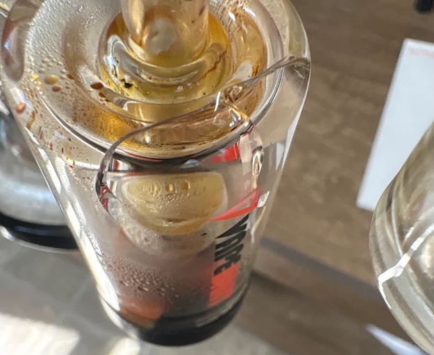 Cracked Reclaim Catcher Cracked reclaim catcher from a torch flame hitting the borosilicate glass